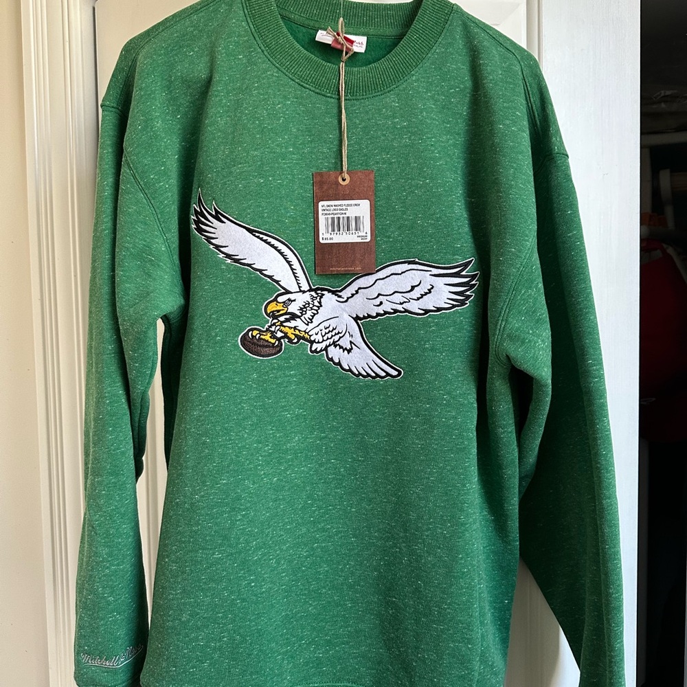 Mitchell & Ness Philadelphia Eagles Snow Washed Fleece Sweatshirt